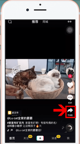 在抖音APP里将视频我来教你到QQ群的详细操作截图