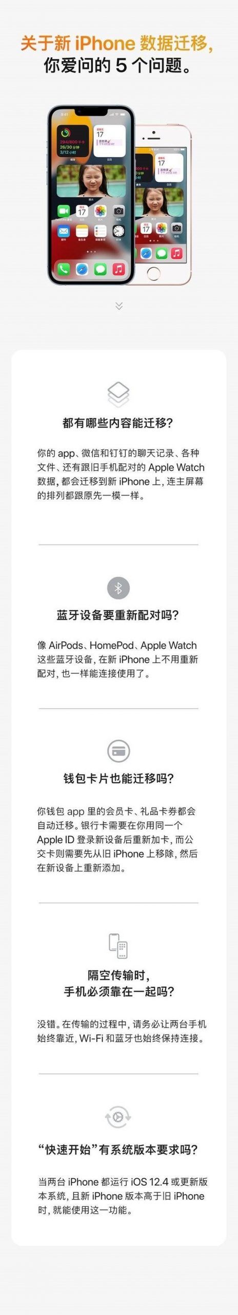 关于iPhone13数据迁移有哪些问题。