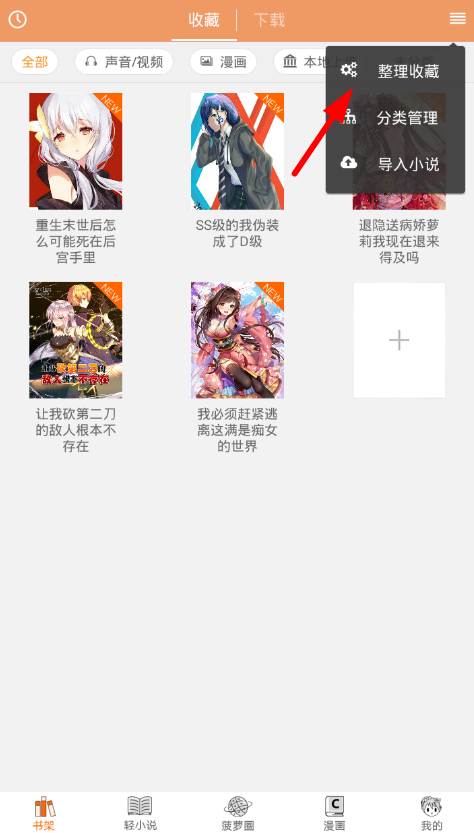 菠萝包轻小说删除小说的操作过程截图