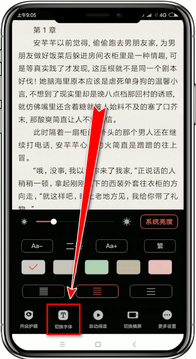 在追书神器app中设置字体的详细讲解截图