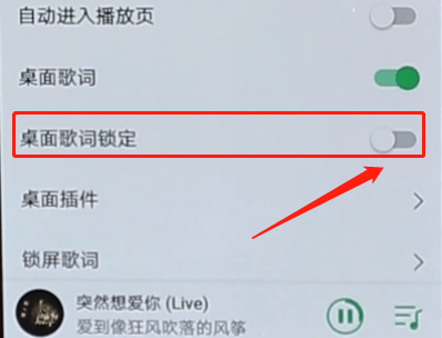 QQ音乐解锁桌面歌词的基础操作截图