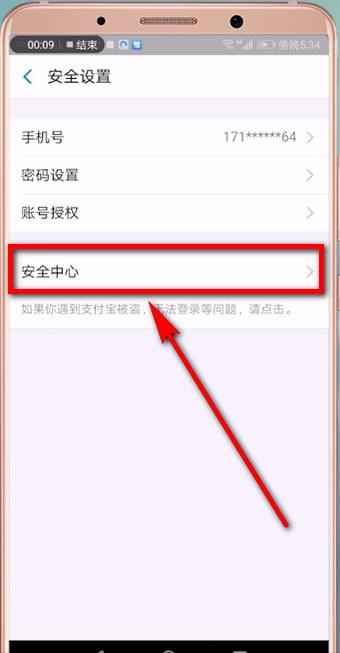 支付宝账号进行挂失的具体操作截图