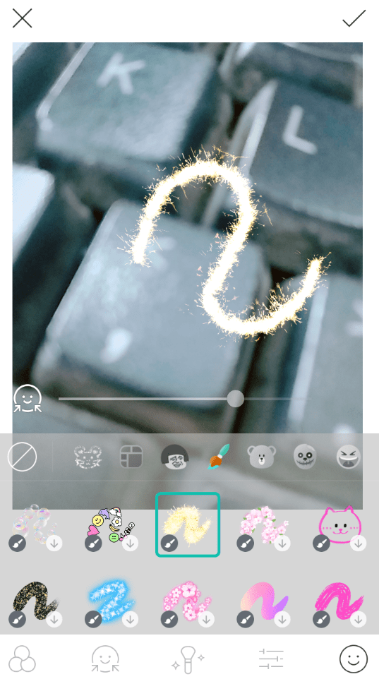 b612咔叽做出涂鸦照片的操作过程截图