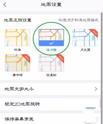 高德地图APP更改地图皮肤的操作流程截图