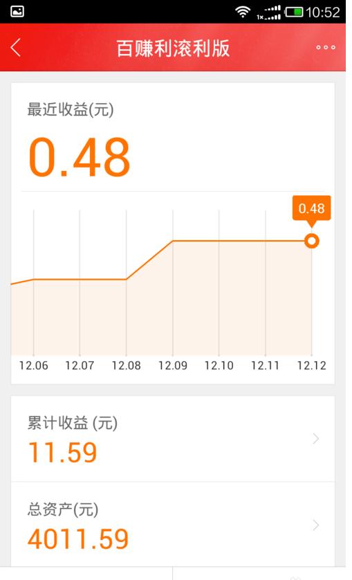 在百度理财里投资的操作流程截图