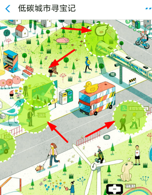 在支付宝蚂蚁森林里城市寻宝通关技巧我来教你截图