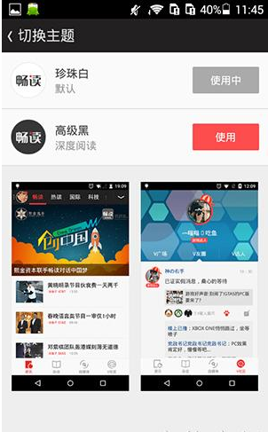 VIVA畅读设置主题的操作过程截图