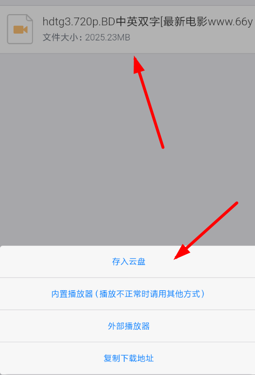 奇乐云APP下载视频的操作流程截图