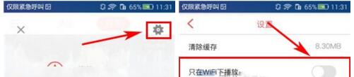 大咖台APP将只在WiFi下播放取消的基础操作截图