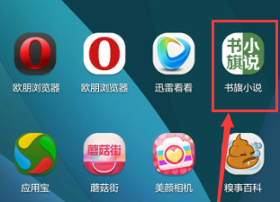 在书旗小说里将小说缓存下来的图文操作截图