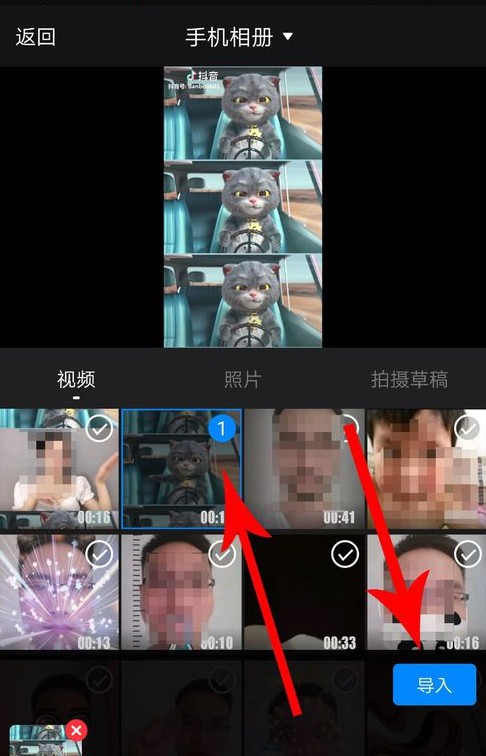 抖音中与斑布猫合拍的具体操作步骤截图