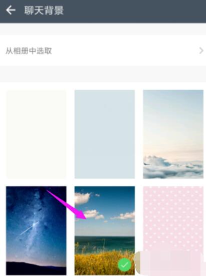 潮信内聊天背景的具体设置步骤截图