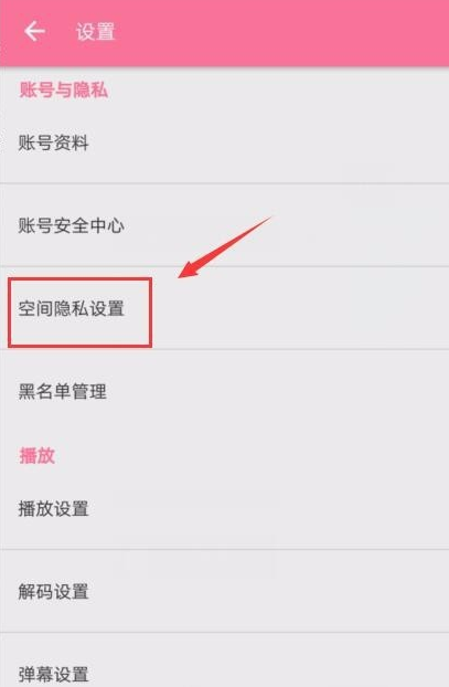 在哔哩哔哩中设置空间隐私的图文教程截图