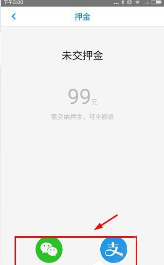 小蓝车提交押金的具体操作步骤截图