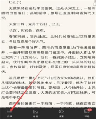 在荣耀阅读中查看目录的图文教程截图