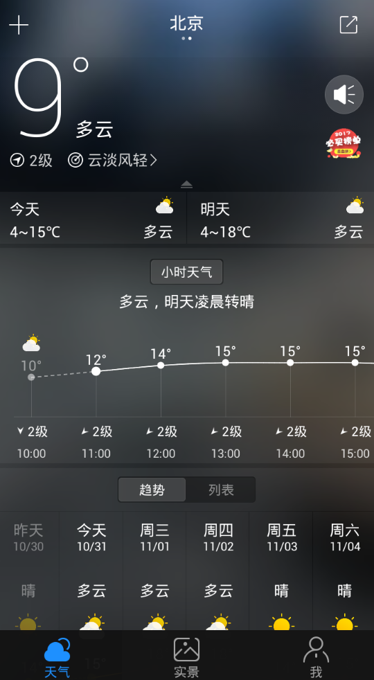 关于在最美天气app中删除城市的图文教程。