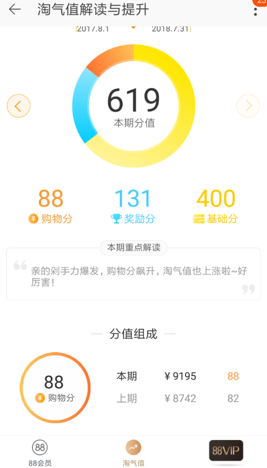 今天分享在淘宝中查看淘气值的方法讲解。