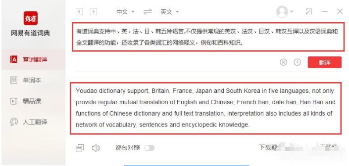 使用有道词典软件翻译句子的具体步骤截图