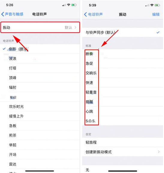 iPhone X更换振动模式的操作过程截图