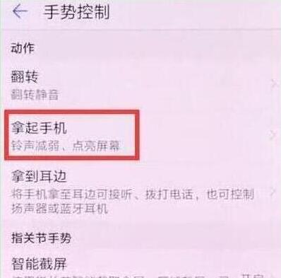 荣耀20i设置抬手亮屏的具体操作截图