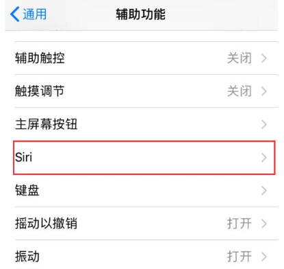 苹果手机设置通过文字召唤Siri的操作过程截图