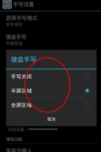 讯飞输入法中将键盘手写功能打开的详细步骤截图