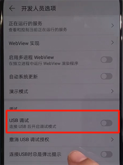 华为nova5中打开usb调试的操作教程截图