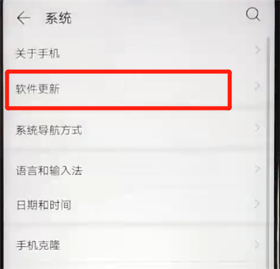 华为nova4e中关闭系统自动更新的简单操作方法截图
