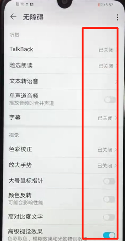 荣耀畅玩8a中开启无障碍模式的操作教程截图
