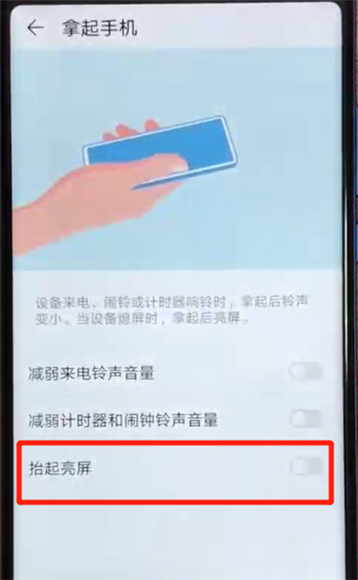 荣耀v20中设置抬起亮屏的操作教程截图