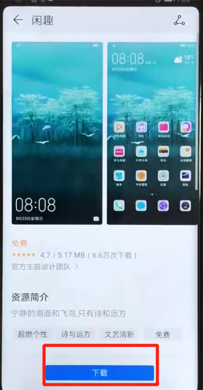 荣耀v20更换主题的操作教程截图