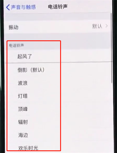 iphonexr中设置电话铃声的操作方法截图