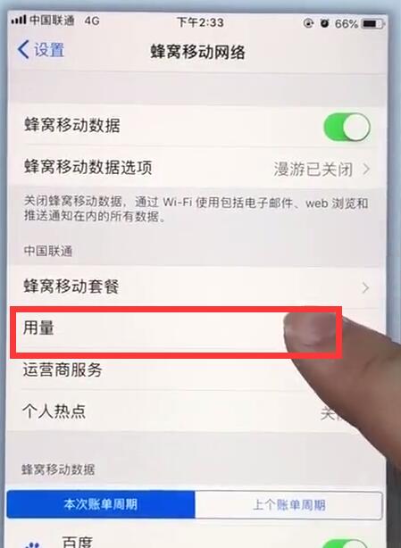 苹果7plus中查看移动流量的详细步骤截图