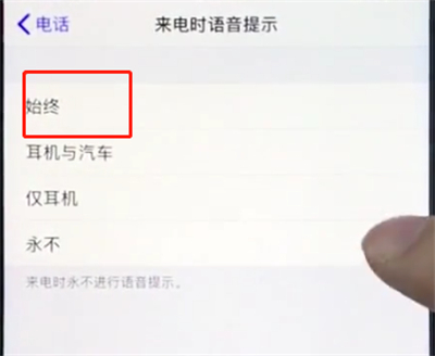 苹果8plus中打开来电语音提醒的简单方法截图