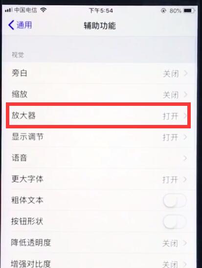 ios12中使用放大器的详细步骤截图