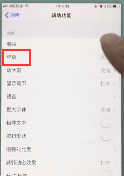 苹果7plus中打开缩放功能的操作步骤截图
