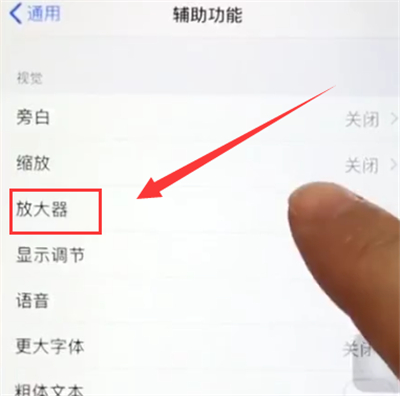 苹果6plus中打开放大器的简单操作截图