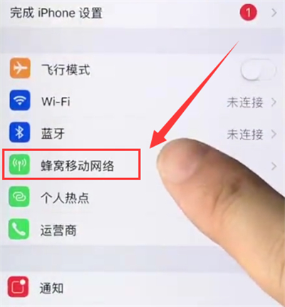 苹果6plus关闭APP使用移动数据的操作方法截图