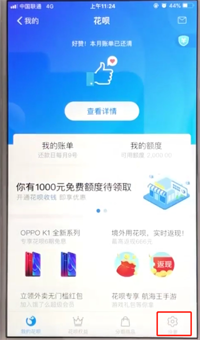 支付宝关闭花呗功能的操作教程截图