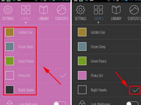 不背单词更换主题的操作流程截图