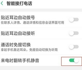 OPPO Ace2来电翻转静音的设置方法截图