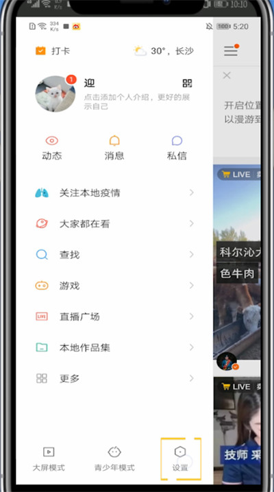 快手中关闭在线状态的方法截图