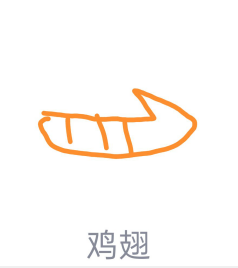 小编教你QQ画图红包怎么画鸡翅。