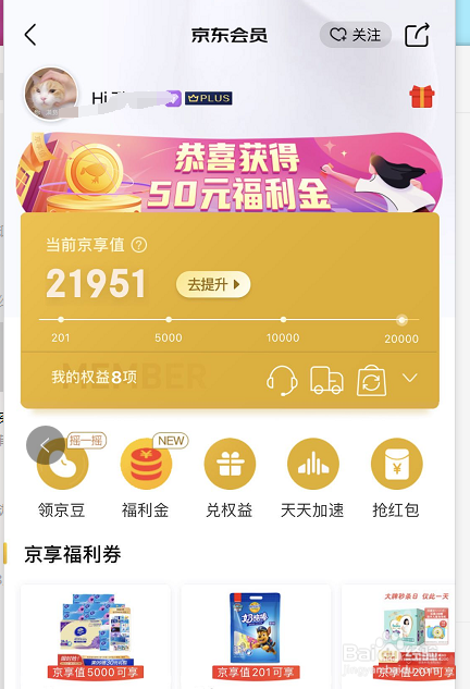 如何看自己京东plus的消费星级