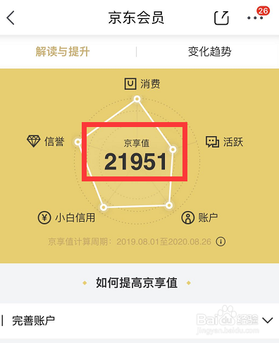 如何看自己京东plus的消费星级