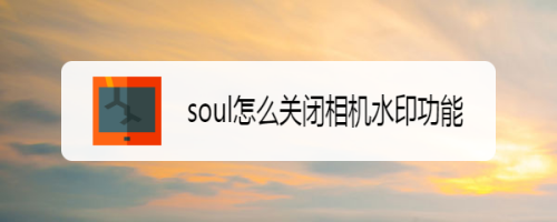 小编分享soul相机水印如何去除。