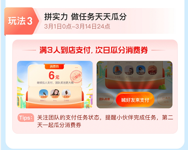 支付宝组队瓜分消费券活动怎么参加 支付宝3月消费券天天领活动玩法介绍截图