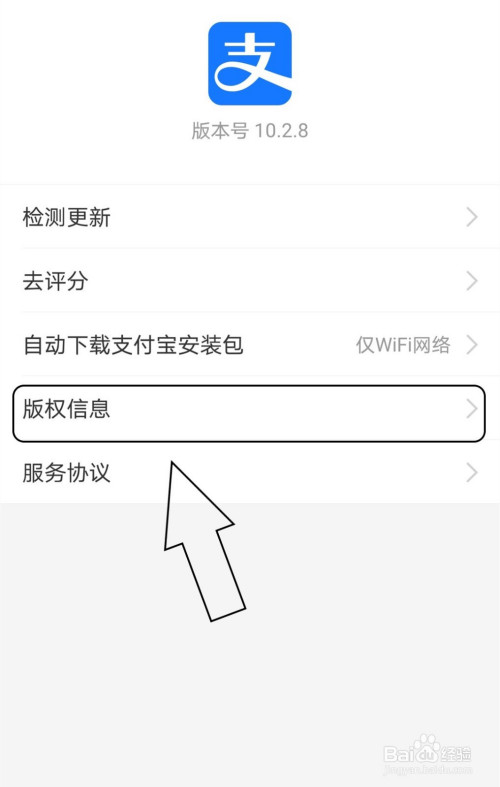 支付宝的版权信息在哪里可以找到