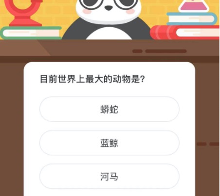 目前世界上最大的动物是。