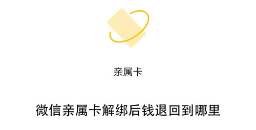 微信亲属卡解绑后钱退回到什么地方。